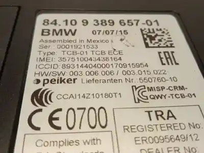Автозапчасти б/у блок управления телефоном за bmw x3 (f25) sdrive 18 d ссылки oem iam 84109389657 9389657 