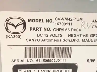 Second-hand car spare part gps navigation system for mazda 6 lim. (gh) (.2012->) luxury oem iam references ghr966dv0a  