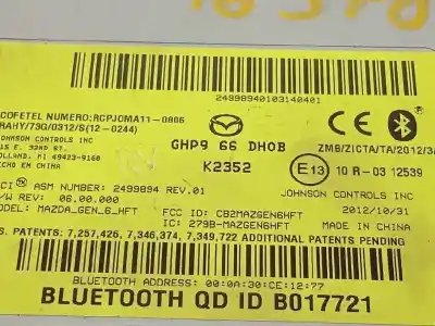 Second-hand car spare part electronic module for mazda 6 lim. (gh) (.2012->) luxury oem iam references ghp966dh0b ghp9 