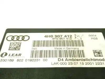 Second-hand car spare part electronic module for audi s8 (4hc) 4.0 tfsi quattro oem iam references 4h0907412  