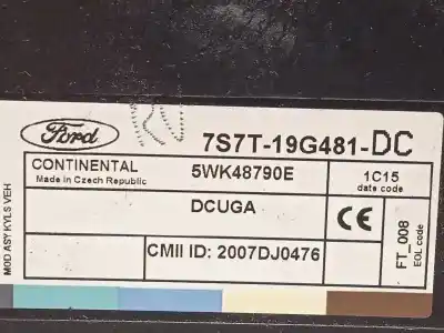 Автозапчастина б/у електронний модуль для ford s-max (ca1) titanium (03.2010->) посилання на oem iam 7s7t19g481dc 5wk48790e 