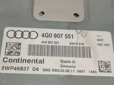 Recambio de automóvil de segunda mano de centralita motor uce para audi a6 lim. (4g2) 3.0 tfsi quattro referencias oem iam 4g0907551 5wp46837 4h0907551