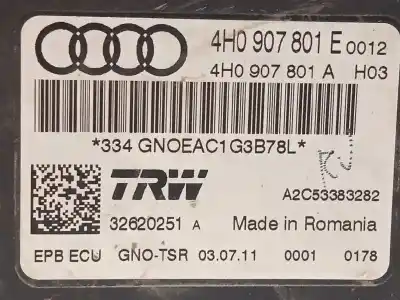 Second-hand car spare part electronic module for audi a6 lim. (4g2) 3.0 tfsi quattro oem iam references 4h0907801e  4h0907801a