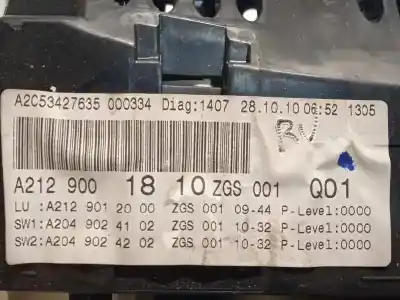 Автозапчастина б/у панель інструментів для mercedes-benz clase e (w212) lim. 250 cdi blueefficiency (212.003) посилання на oem iam a2129001810 a2c53427635 2129001810