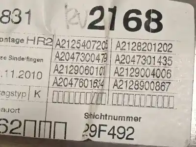 Автозапчасти б/у задний правый стеклорегулятор за mercedes-benz clase e (w212) lim. 250 cdi blueefficiency (212.003) ссылки oem iam a2048200642  