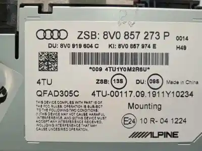 Recambio de automóvil de segunda mano de pantalla multifuncion para audi a3 sedán (8vm) * referencias oem iam 8v0857273p 8v0919604c 8v0857974e