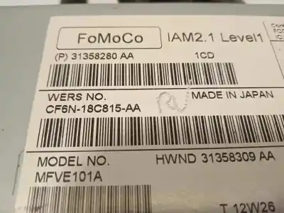 Автозапчастина б/у аудіо система / радіо cd для volvo v40 kinetic посилання на oem iam cf6n18c815aa  