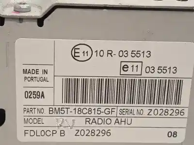 Second-hand car spare part audio system / radio cd for ford focus turn. (cb8) trend oem iam references bm5t18c815gf  2277319
