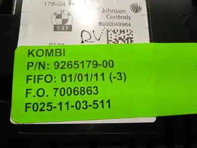 Автозапчастина б/у панель інструментів для bmw x3 (f25) xdrive 20 d посилання на oem iam 9265179 7006863 62109358981
