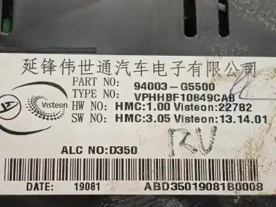 Second-hand car spare part dashboard for kia niro i (de) 1.6 gdi hybrid oem iam references 94003g5500  