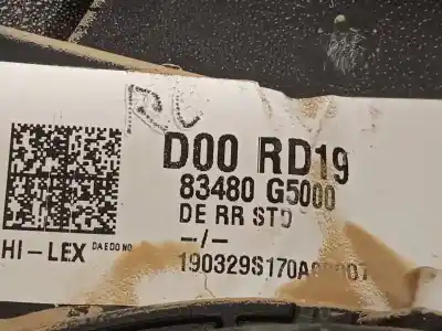 Автозапчасти б/у задний правый стеклорегулятор за kia niro i (de) 1.6 gdi hybrid ссылки oem iam 83480g5000 83460g5000 