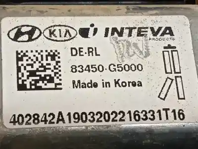 Автозапчасти б/у регулятор стекла заднего левого за kia niro i (de) 1.6 gdi hybrid ссылки oem iam 83470g5000 83450g5000 