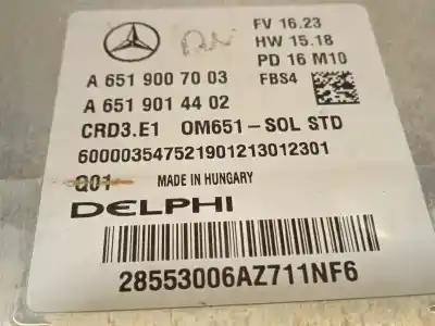 Автозапчасти б/у блок управления двигателем за mercedes-benz clase a (w176) 2.1 cdi cat ссылки oem iam a6519007003 28553006 a6519014402
