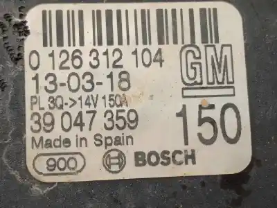 Second-hand car spare part alternator for opel corsa e business oem iam references 39047359 0126312104 