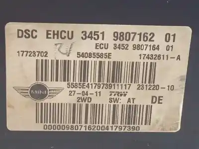 Pezzo di ricambio per auto di seconda mano abs per mini mini (r56) cooper d riferimenti oem iam 34519807162 54085585e 17723702