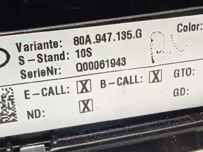 Автозапчасти б/у внутренний свет за audi q5 (fyb) 40 tdi quattro básico ссылки oem iam 80a947135g 80a947135gbc5 