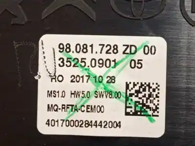 İkinci el araba yedek parçası iklim kontrolü için peugeot traveller autobús (v_) 2.0 bluehdi 150 oem iam referansları 98081728zd  