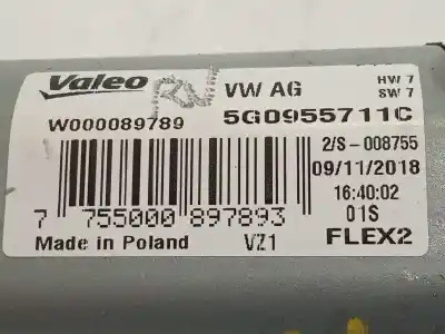 İkinci el araba yedek parçası arka silecek motoru için seat ateca (kh7) style oem iam referansları 5g0955711c w000089789 