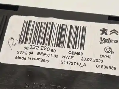 Second-hand car spare part electronic module for citroen jumpy spacetourer business xl oem iam references 9832228080  