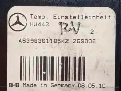 Gebrauchtes Autoersatzteil steuerung der heizung / klimaanlage zum mercedes-benz vito (w639) basic, combi 115 cdi compacto (639.601) oem-iam-referenzen a6398301185 6398301185 
