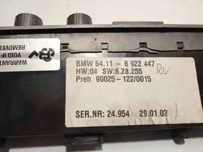 Peça sobressalente para automóvel em segunda mão comando de sofagem (chauffage / ar condicionado) por bmw serie 7 (e65/e66) 745i referências oem iam 64116922447 6922447 