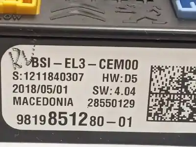 Pezzo di ricambio per auto di seconda mano scatola relè/fusibili per citroen c3 1.5 blue-hdi fap riferimenti oem iam 9819851280 1669609380 1619108380
