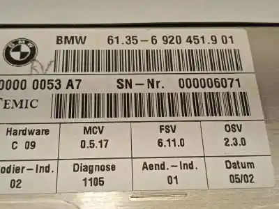 Peça sobressalente para automóvel em segunda mão módulo eletrônico por bmw serie 7 (e65/e66) 745i referências oem iam 61356920451  