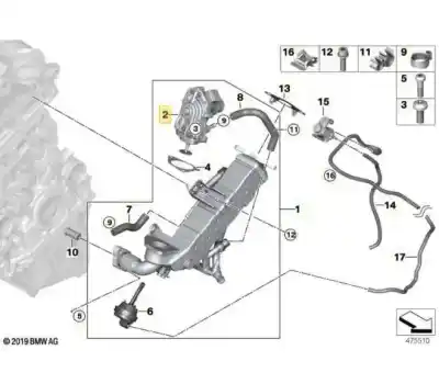 Pièce détachée automobile d'occasion vanne egr pour bmw serie x3 (g01) xdrive20d références oem iam 8513132  