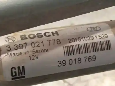Автозапчасти б/у мотор переднего стеклоочистителя за opel astra k (b16) 1.6 cdti (68) ссылки oem iam 39018769 3397021778 1397220714