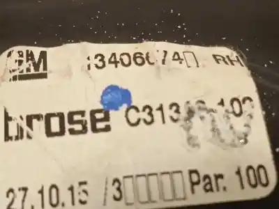 Автозапчастина б/у регулятор переднього правого скла для opel astra k (b16) 1.6 cdti (68) посилання на oem iam 13406674  