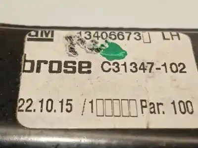 Автозапчастина б/у регулятор вікна передній лівий для opel astra k (b16) 1.6 cdti (68) посилання на oem iam 13406673  