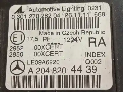 Pièce détachée automobile d'occasion feu droit pour mercedes-benz clase c (w204) lim. c 220 cdi blueefficiency (204.002) références oem iam a2048204439  