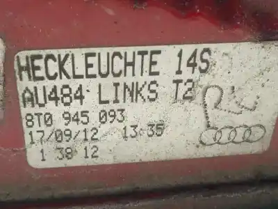Recambio de automóvil de segunda mano de piloto trasero izquierdo interior para audi a5 sportback (8t) 2.0 tdi (130kw) referencias oem iam 8t0945093  
