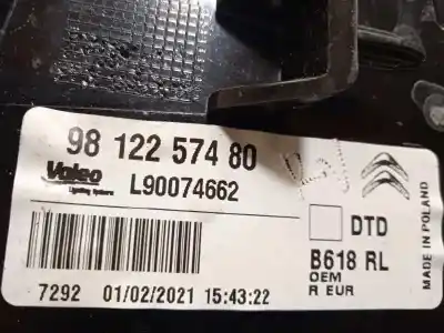 Gebrauchtes Autoersatzteil heckleuchte rechts zum citroen c3 1.2 12v vti / puretech oem-iam-referenzen 9812257480  