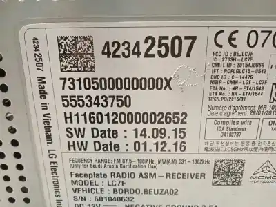 Second-hand car spare part multifunction display for opel corsa e (x15) 1.3 cdti (08 68) oem iam references 42342507 555343750 