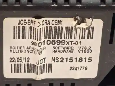 Автозапчасти б/у многофункциональный дисплей за citroen c3 tonic ссылки oem iam 98010699xt  