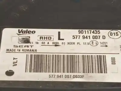 Peça sobressalente para automóvel em segunda mão farol / farolim esquerdo por seat ateca (kh7) style referências oem iam 577941007d 90117435 