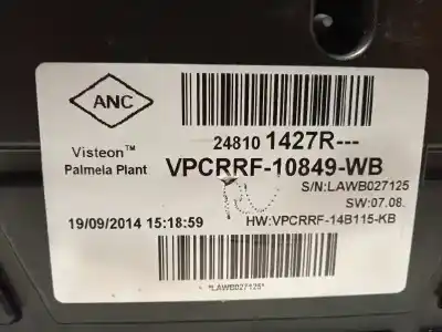Peça sobressalente para automóvel em segunda mão quadrante por renault clio iv technofeel referências oem iam 248101427r  