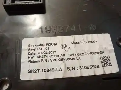 Автозапчасти б/у приборная доска за ford transit custom kombi 2.0 tdci cat ссылки oem iam gk2t10849la  2422688