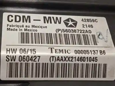 Second-hand car spare part comfort module for chrysler 300 c 3.0 crd oem iam references p56038722ao 56038722ao 