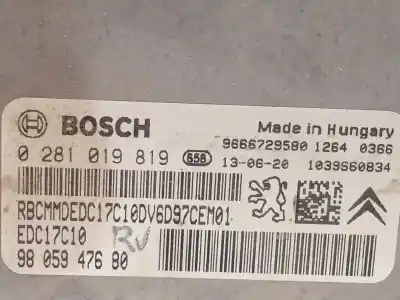 Second-hand car spare part ecu engine control for citroen c4 lim. seduction oem iam references 9805947680 0281019819 9666729580