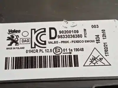 Pièce détachée automobile d'occasion feu gauche pour peugeot 208 (p2) allure références oem iam 9833036380 90200109 