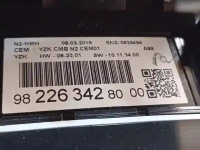 Pièce détachée automobile d'occasion compteur de vitesse tableau de bord pour citroen c3 aircross feel références oem iam 9822634280  
