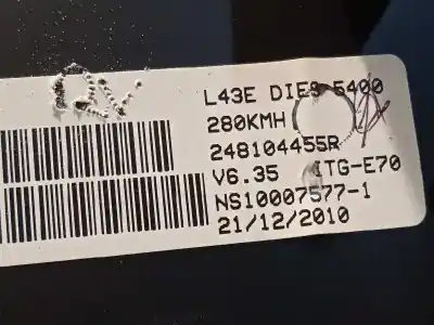 Pièce détachée automobile d'occasion compteur de vitesse tableau de bord pour renault latitude (l70_) 2.0 dci 150 (l70h) références oem iam 248104455r  