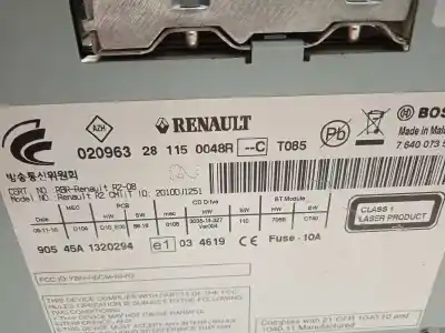 Second-hand car spare part audio system / radio cd for renault latitude (l70_) 2.0 dci 150 (l70h) oem iam references 281150048r 7640073591 