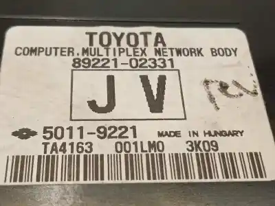 Second-hand car spare part electronic module for toyota auris active oem iam references 8922102331 50119221 