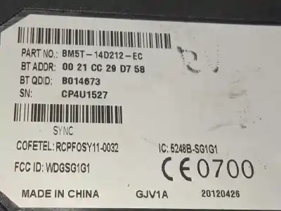 Second-hand car spare part electronic module for ford b-max (jk) 1.6 tdci oem iam references bm5t14d212ec  
