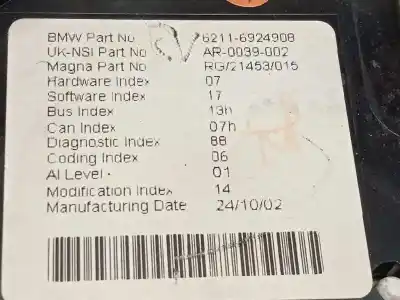 Peça sobressalente para automóvel em segunda mão quadrante por bmw mini (r50,r53) cooper referências oem iam 62116924908 6924908 