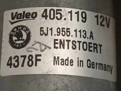 Автозапчасти б/у мотор переднего стеклоочистителя за skoda fabia (5j2 ) 1.2 ссылки oem iam 5j1955113a 5j1955023b 