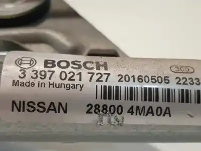 Second-hand car spare part front windshield wiper motor for nissan pulsar (c13) 1.2 16v cat 116 cv / 85 kw oem iam references 288004ma0a 3397021727 0390243237